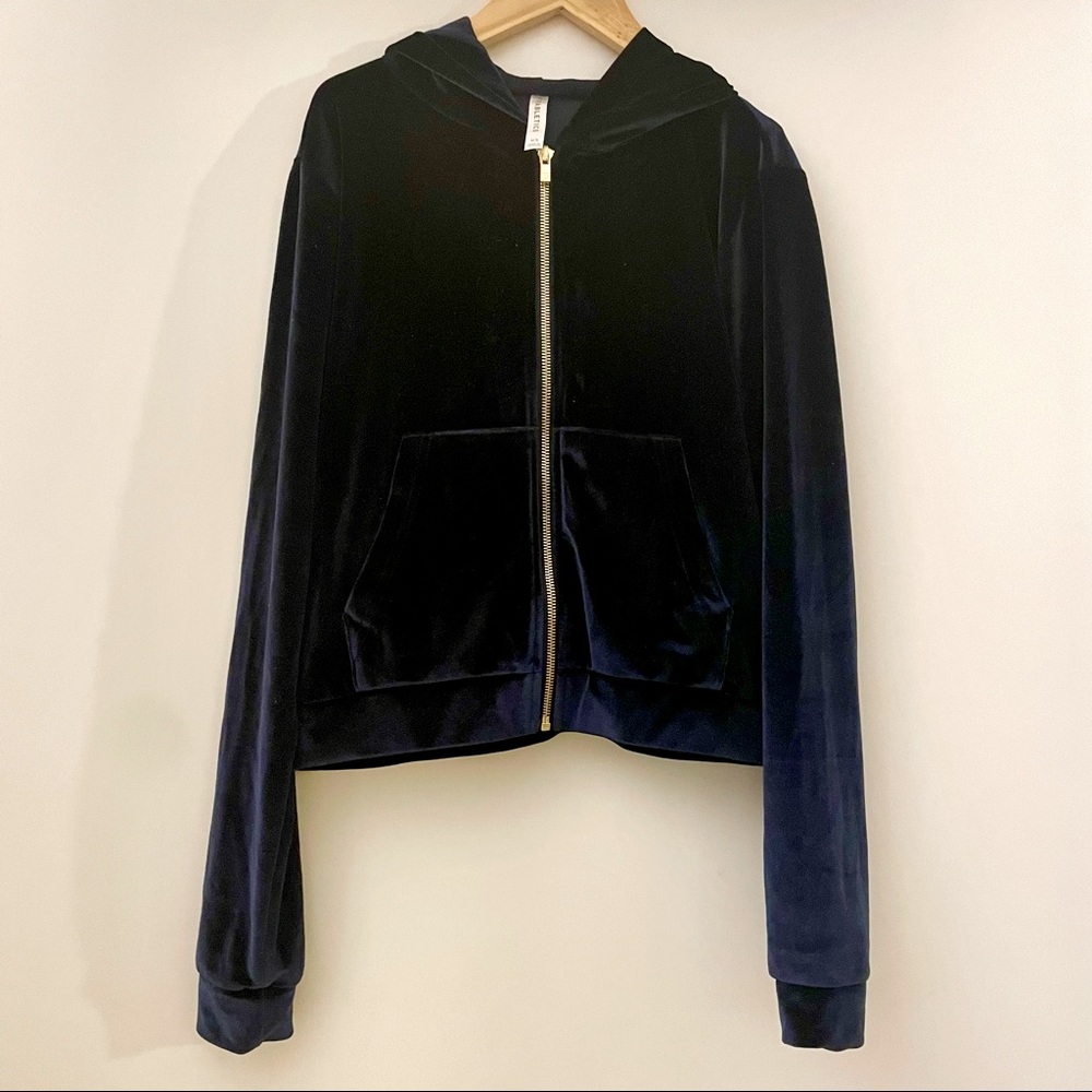 Fabletics Donna Velour Hoodie, Deep Navy XS, excellent condition